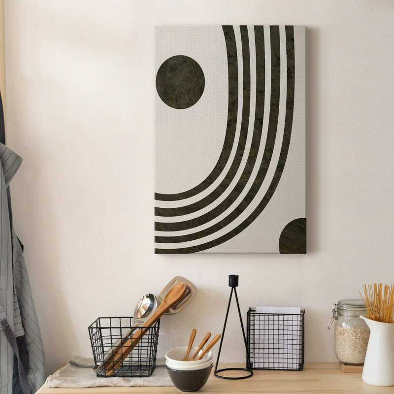 «Tubular Abstract I», toile tendue avec châssis de qualité supérieure - prête à être accrochée, H 27 po x l 18 po x P 1 po