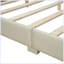 Lit plateforme tapissier grand et simple TG, lit mère et enfant, similicuir-210774273