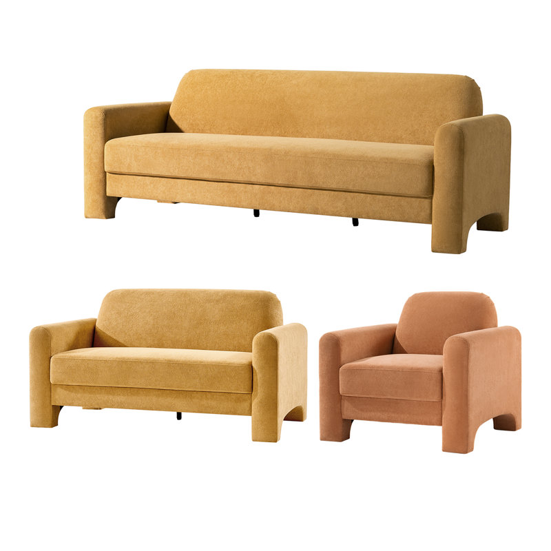 3 - Piece Living Room Set, Camel