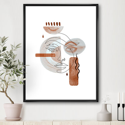 Minimal Compositions of Abstract Face I - reproduction sur toile