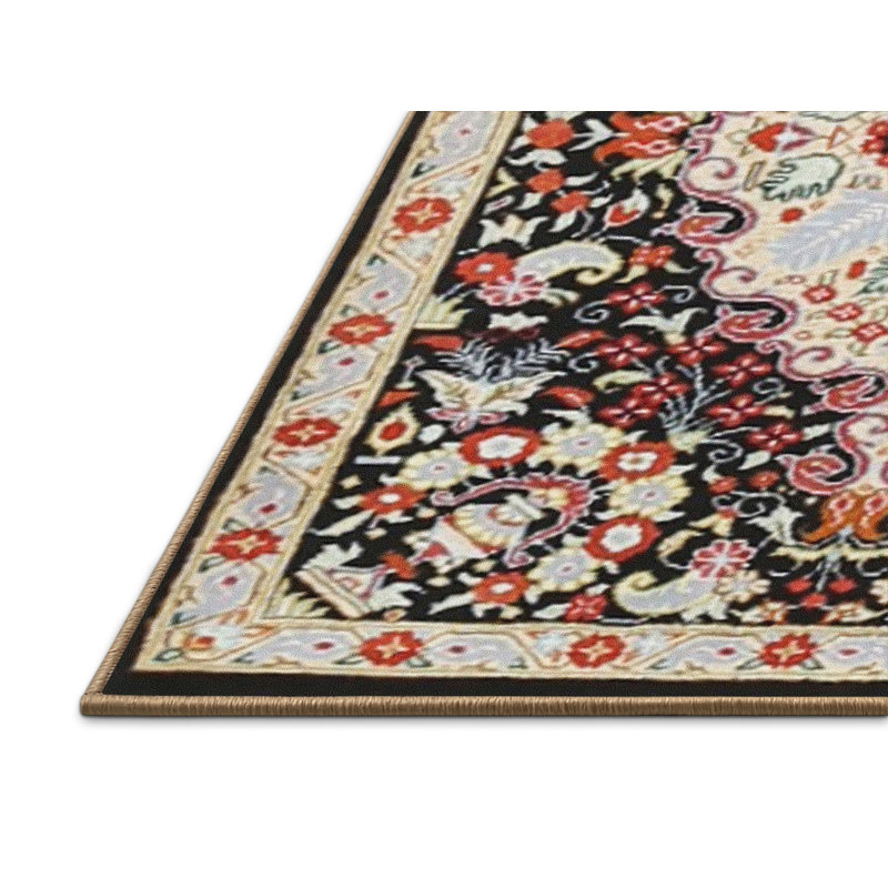 Tapis à motif oriental crème, Rectangle 5 pi x 7 pi