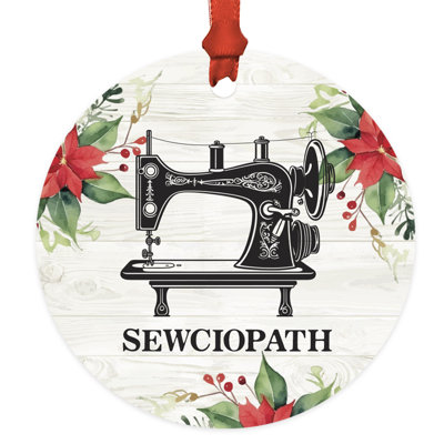 Metal Sewciopath Ornament For Christmas Tree Great Gift For Sewers