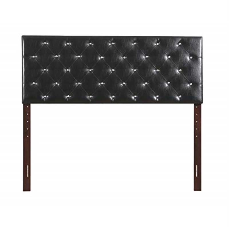 Upholstered Headboard, Queen, Black 2