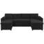 Canapé-lit modulaire moderne en forme de U avec canapé-lit de 107 po avec amplement d'espace de rangement et ports USB pour le salon-1876248350