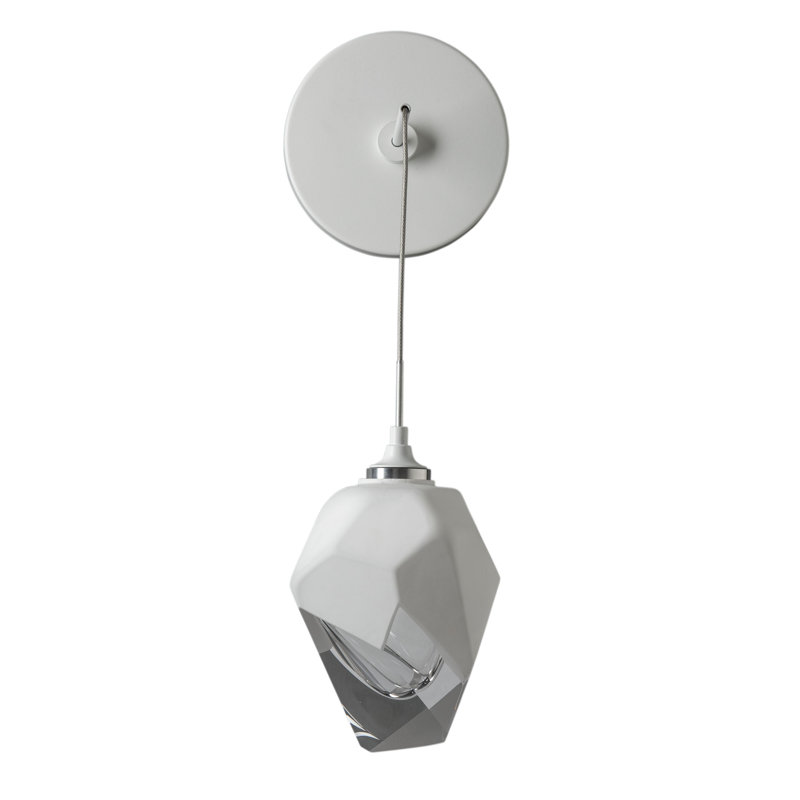 Chrysalis Steel Armed Sconce, White, 8.8" H x 5.5" W x 9.2" D, White
