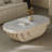 Oval rock plate end table