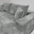  2-Piece Loveseat chaise lounge with Armrests, 78.8" Oversized Boneless Sleeper Sofa Bed with 4 Pillows for Living Room or Bedroom, No Assembly Required - Urban Grey, Corduroy-1007607279