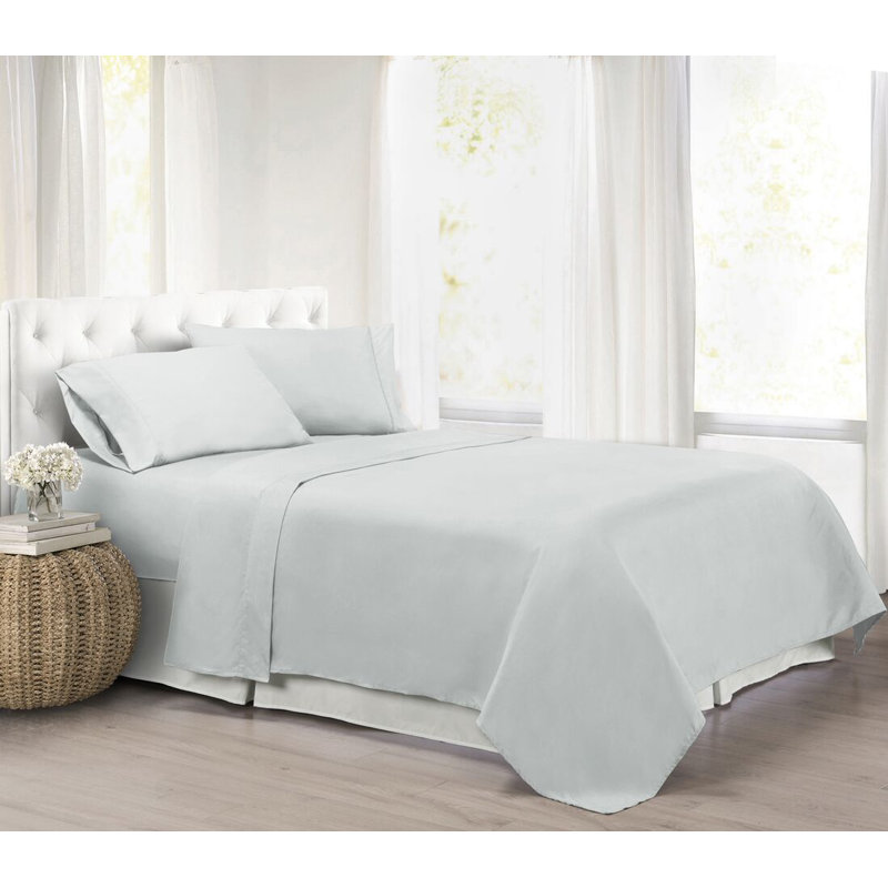 Ensemble de draps ultra doux Swift Home Essentials, microfibre, poches profondes jusqu’à 14 po, infroissable et facile d’entretien, pêche douce