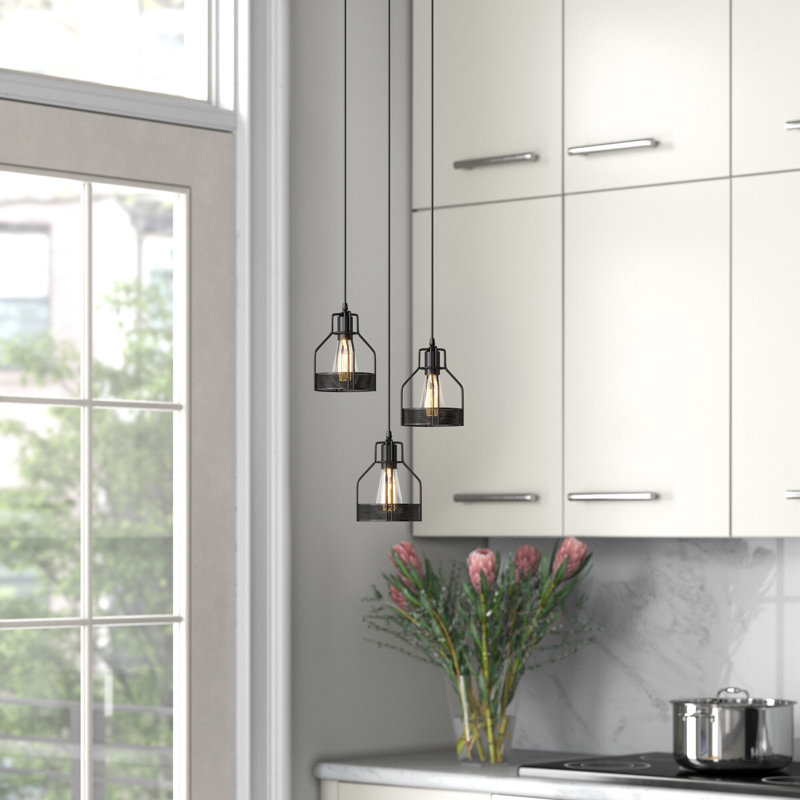Lebow 3 - Light Black Cluster Pendant