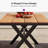 5 Pieces Patio Dining Set Wicker Outdoor Furniture Rectangular Table And Chairs Set For Garden Deck-1629733253