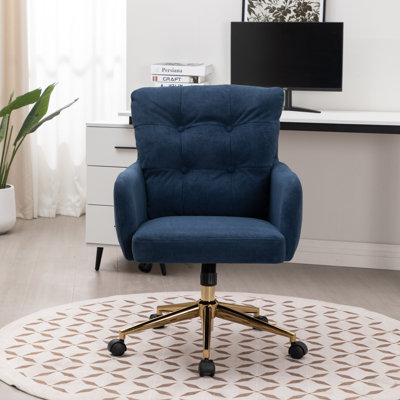 Zareon 360° Swivel Adjustable Double-Layer Tufted Office Chair