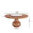 Ikerne Space-Saving Rotating Circle Dining Table With Lazy Susan Solid Wood Vase-Shape-348780023