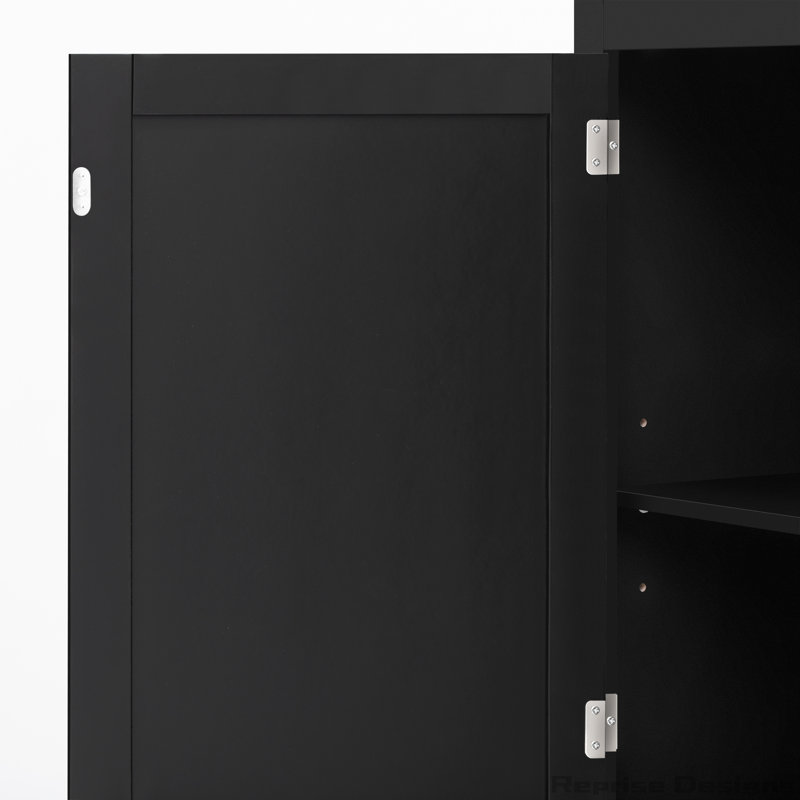 3-in-1 Hall Tree with Overhead Storage Cabinet, 3 Adjustable Side Shelves, 4 Heavy-Duty Hooks, 2 Spacious Drawers, Grooved Back Panel Design, Contrasting Seat Bench, Multifunctional Entryway Organizer