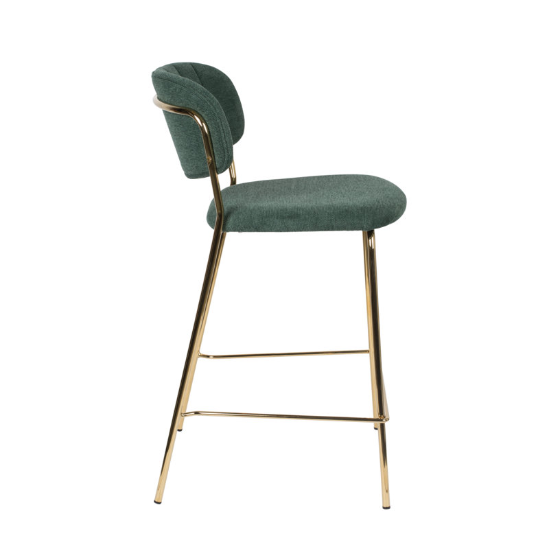 Jolien 26'' Counter Stool, Gold/Dark Green, Dark Green