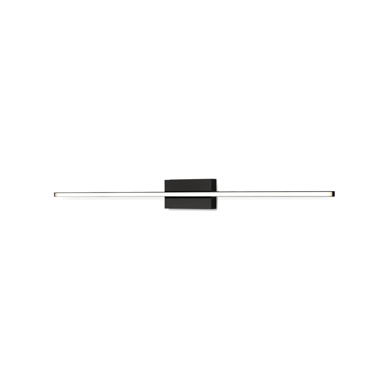 Vega Minor LED Wallchiere, Black, 3" H x 36" W x 2.125" D