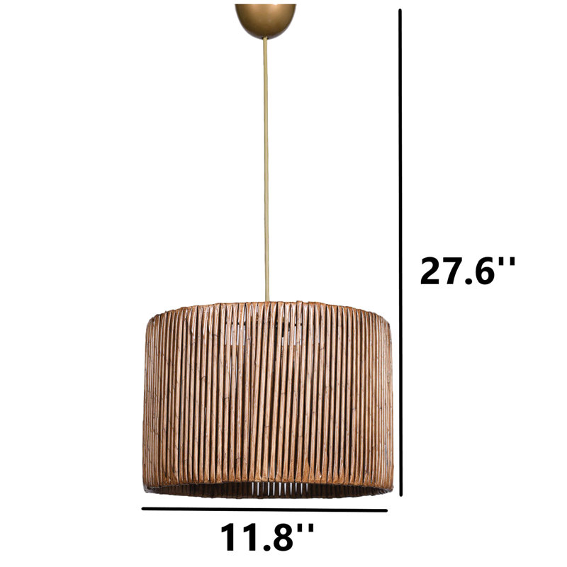 Luminaire suspendu tambour 1 lumière