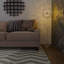 Chic Flower Ball Floor Lamp - Standing Light with Brushed Gold Base for Living Room