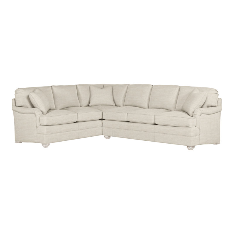 American Bungalow 2-Piece East Lake L- Sectional, Tommy Flax, Casa Blanca