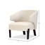 Chaise avec accoudoirs à 4 pieds Rancho Teddy, crème