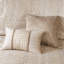 Édredon pour très grand lit 8 pièces - Fausse soie, rembourrage, détails brodés, broderie de literie beige,-119384840-119384842