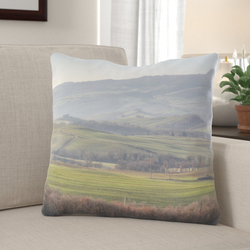 Coussin décoratif Flovilla, Microsuède, Intérieur