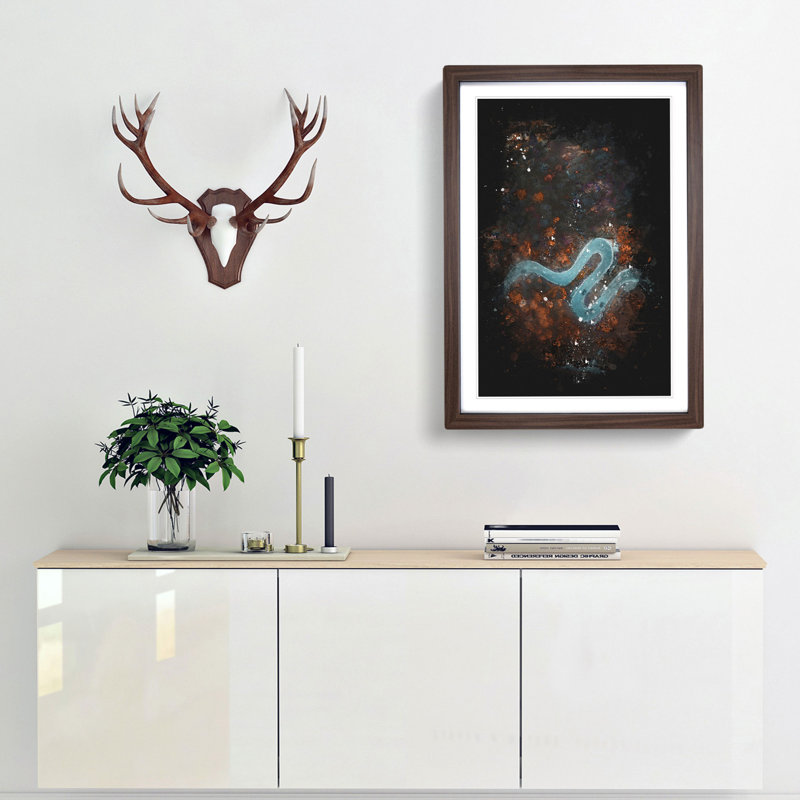 Road in Bregaglia Switzerland - Picture Frame Graphic Art Print, 63cm H x 45cm W x 2cm D, Walnut Framed