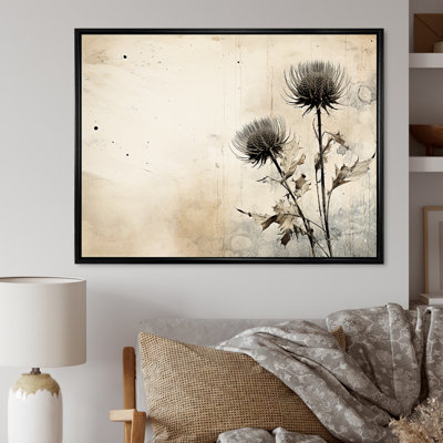 Minimalisme chardon sur toile