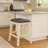 Upholstered Counter Stool with Solid Wood Frame