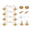 Décoration de table candélabre en fer 15,35 "avec cristaux-608483324