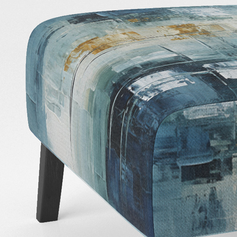 Birch Woods Whispering Winds VI - Upholstered Scandinavian Slipper Chair, Birch Trees Accent Chair