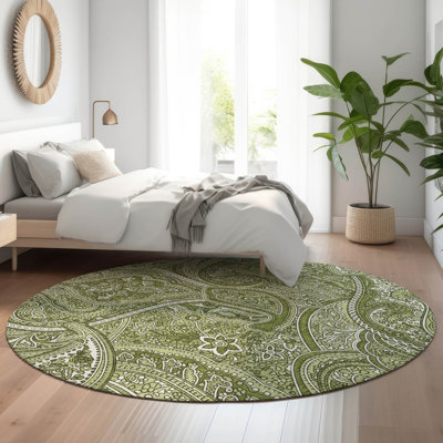 Premium Machine Washable Cerrito Green Rug