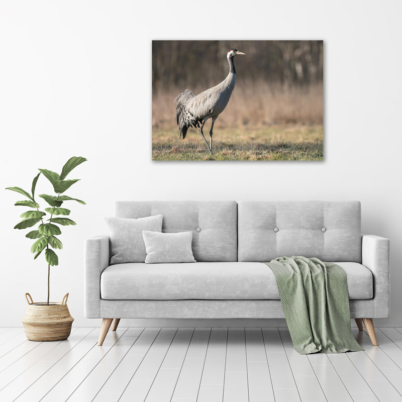 Heron - No Frame Print on Glass