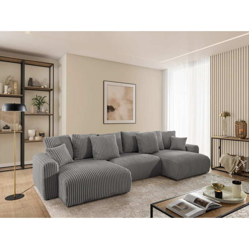 Calma 6 Seater Sectional, Grey