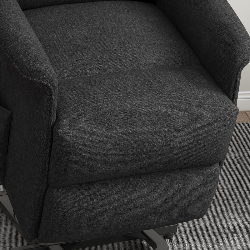 Forester Lift Assist Power Recliner, Black Polyester