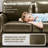 80" Wide Faux Leather Rolled Arm Sofa-972848952