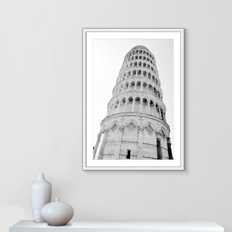 Iconic City Collection "Pisa" par Natalie Carpentieri, Cadre photo blanc, Oui, H 35,5 po x l 25,5 po x P 1,25 po
