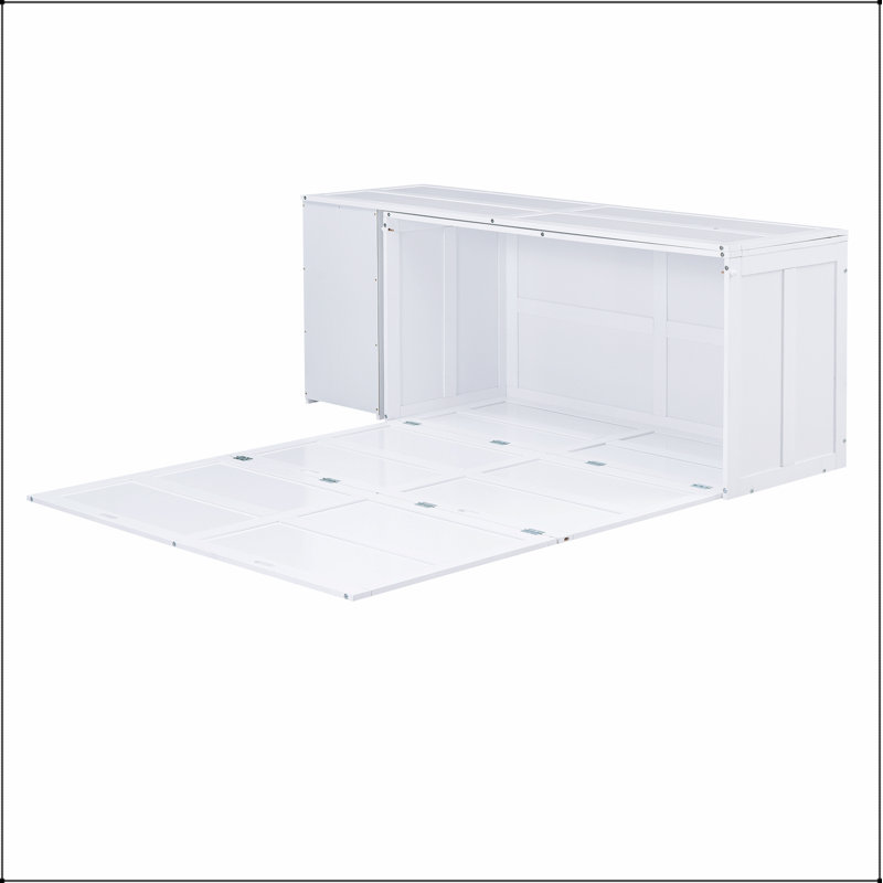 Murphy Bed with Rotable Desk Light and elegant: the perfect combination of function and aesthetics, White