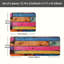 Planches de bois colorées, 2 tapis de cuisine antidérapants