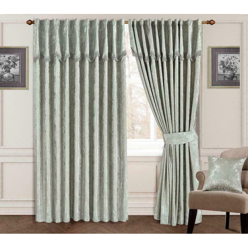 Vicksburg Curtain Pair, 228 W x 274 D cm, Silver