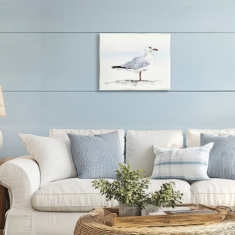 «Seagull On Sand Portrait», plaque murale par Cady