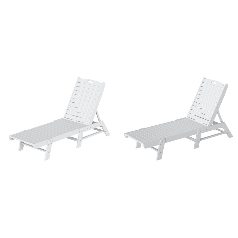 Chaise longue inclinable 78,2 po Laguna, Blanc