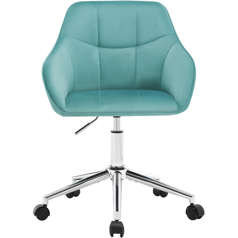 Failand Velvet Task Chair, Turquoise