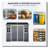 8 X 6Ft Resin Outdoor Storage Shed Waterproof Shed With Floor & Two Windows & Lockable Door, Tool Shed For Garden, Patio, Backyard ,Black