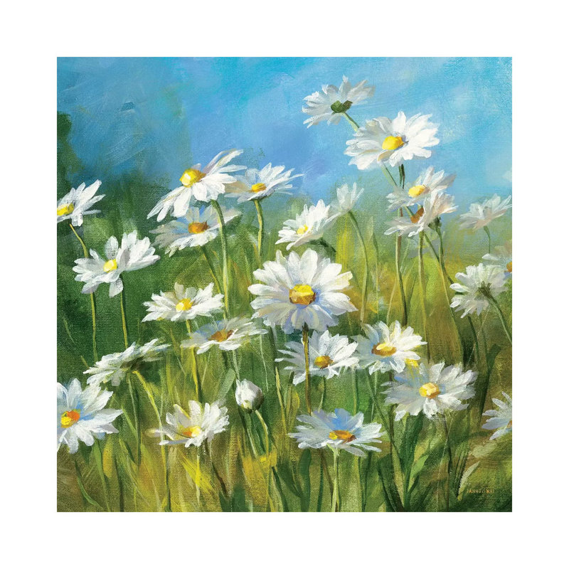«Summer Field II» par Danhui Nai - reproduction d'art, Toile tendue, H 26 po x l 26 po x P 1,5 po