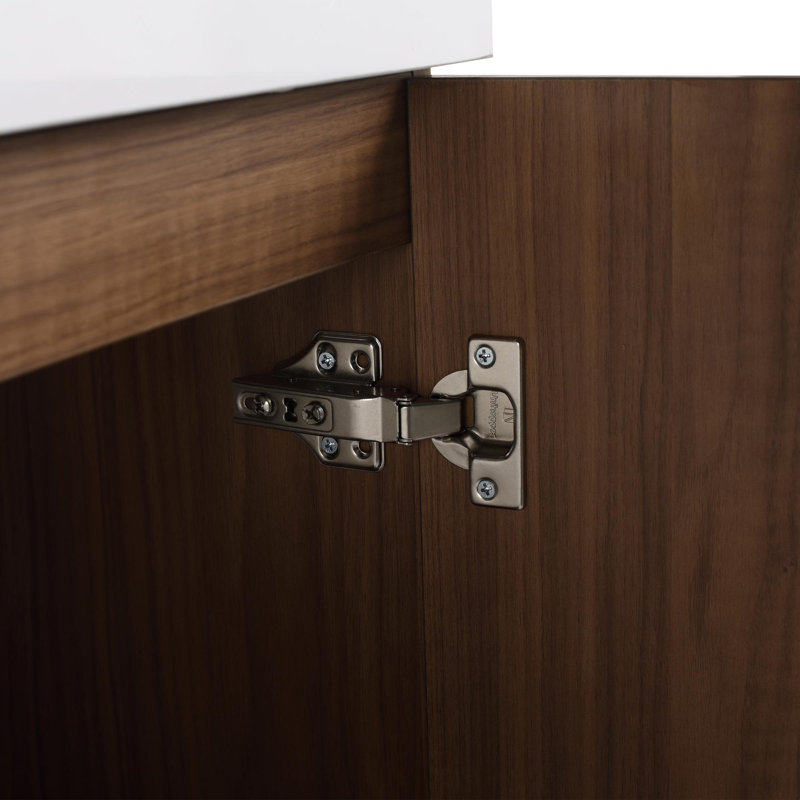 Meuble-lavabo 18,5 po avec lavabo en résine, Noyer