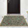 Ottohome Non-Slip Floral Leaves Area Rug For Living Room, Hallway, Entryway Rug, Seafoam Green