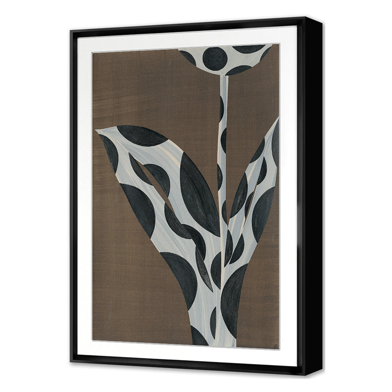 Polka Dot Bloom Print by Morlock, Jody, Black Single Picture Framed, 36'' H x 25'' W