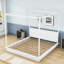 Lit plateforme à baldaquin en bois avec tête de lit Sarahjo-375390903