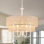 Lustre 5 lumières à 2 niveaux avec abat-jour en corde de chanvre tissé à la main Roelke