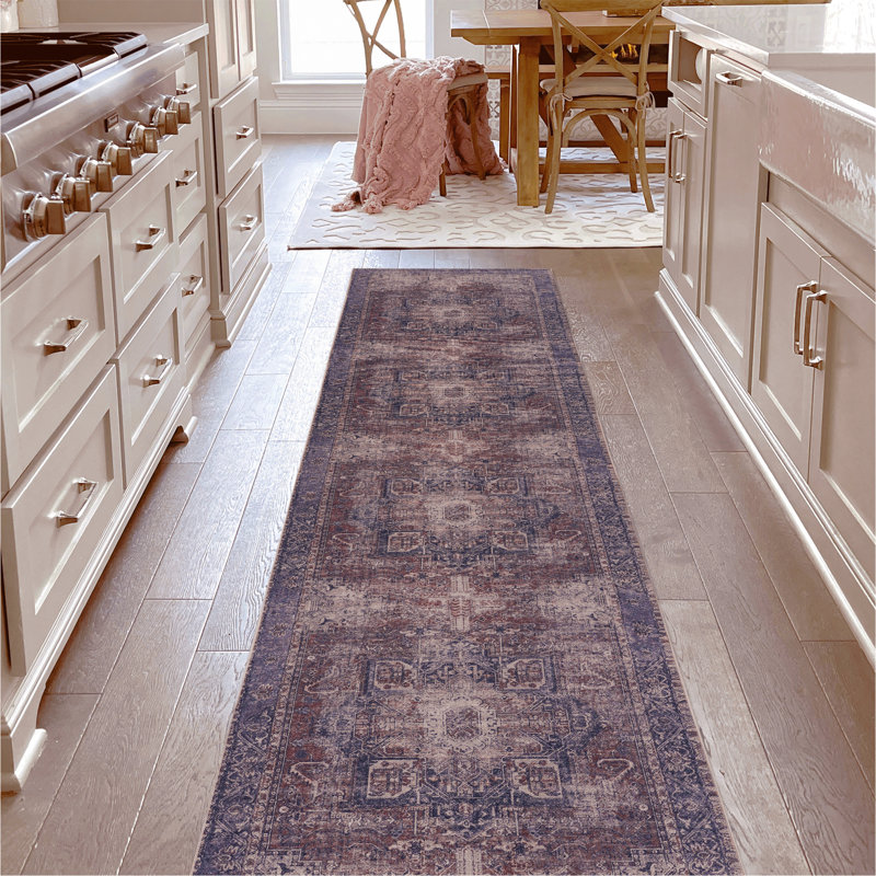 Tapis de couloir bourgogne, Tapis de couloir 2 pi 6 po x 10 pi
